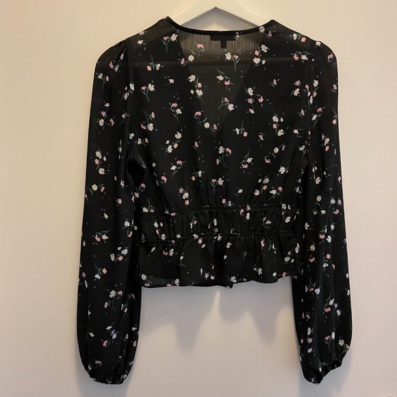 Dynamite Puff Sleeve Wrap Blouse - Picture 6 of 6